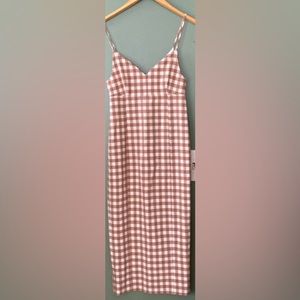 Women’s plaid midi dress, size XS
